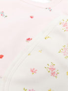 Set di due bavaglini per neonata Petit Bateau multicolore con stampa floreale A0FFR 01 PETIT BATEAU KIDS 