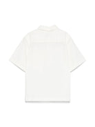 Camicia con stampa per bambino C.P. Company Kids bianco con colletto a punta CUC008LLC00 10135 C.P.COMPANY KIDS 