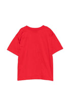 T-shirt per bambini Moschino Kids rossa con stampa grafica HRM05WLAA10 50109 MOSCHINO KIDS 