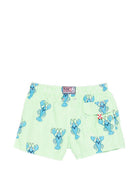 Costume per bambino MC2 Saint Barth Kids verde con stampa aragoste all-over JEA0001 02041L MC2 ST. BARTH KIDS 