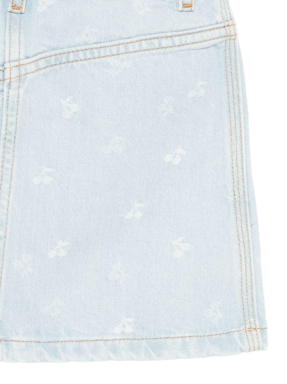 Gonna per bambina Bonpoint denim con stampa ciliegie all-over S06GSKW00008 610 BONPOINT KIDS 