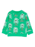 Felpa per neonato Stella McCartney Kids verde con stampa alberelli TX4600 Z3161 712MC STELLA McCARTNEY KIDS 