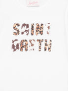 T-shirt per bambina MC2 Saint Barth Kids bianco con toppa logo animalier ELLY001 00298L MC2 ST. BARTH KIDS 
