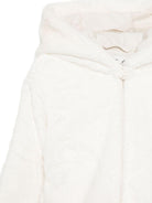 Giubbino per bambina MC2 Saint Barth Kids bianco con applicazione orecchie da orso HYSO002 00355I MC2 ST. BARTH KIDS 