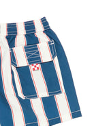 Costume da bagno Syros Jr. per bambino MC2 Saint Barth Kids bianco e blu con motivo a righe SYR0002 04058L MC2 ST. BARTH KIDS 