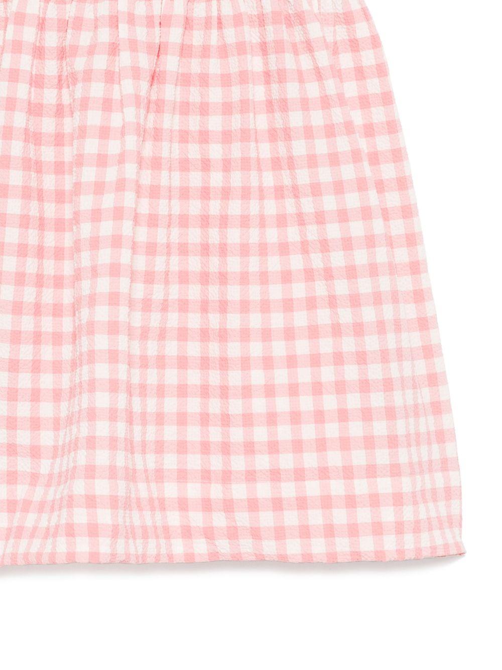 Abito per bambina Il Gufo rosa con motivo a quadretti P25VP021C3161 350 IL GUFO 