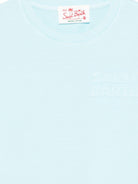 T-shirt per bambino MC2 Saint Barth Kids azzurra con logo goffrato POT0002 01233L MC2 ST. BARTH KIDS 