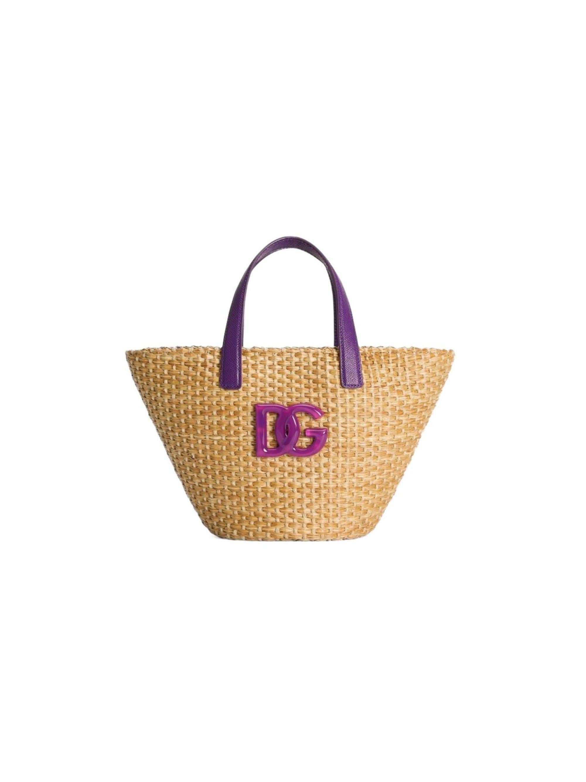 Borsa per bambina Dolce & Gabbana Kids beige con dettagli viola EB0249 AW590 I03TN DOLCE & GABBANA KIDS 
