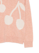 Maglione per bambina Bonpoint Kids rosa con ricamo ciliegie W06GJUK00002 025D BONPOINT KIDS 