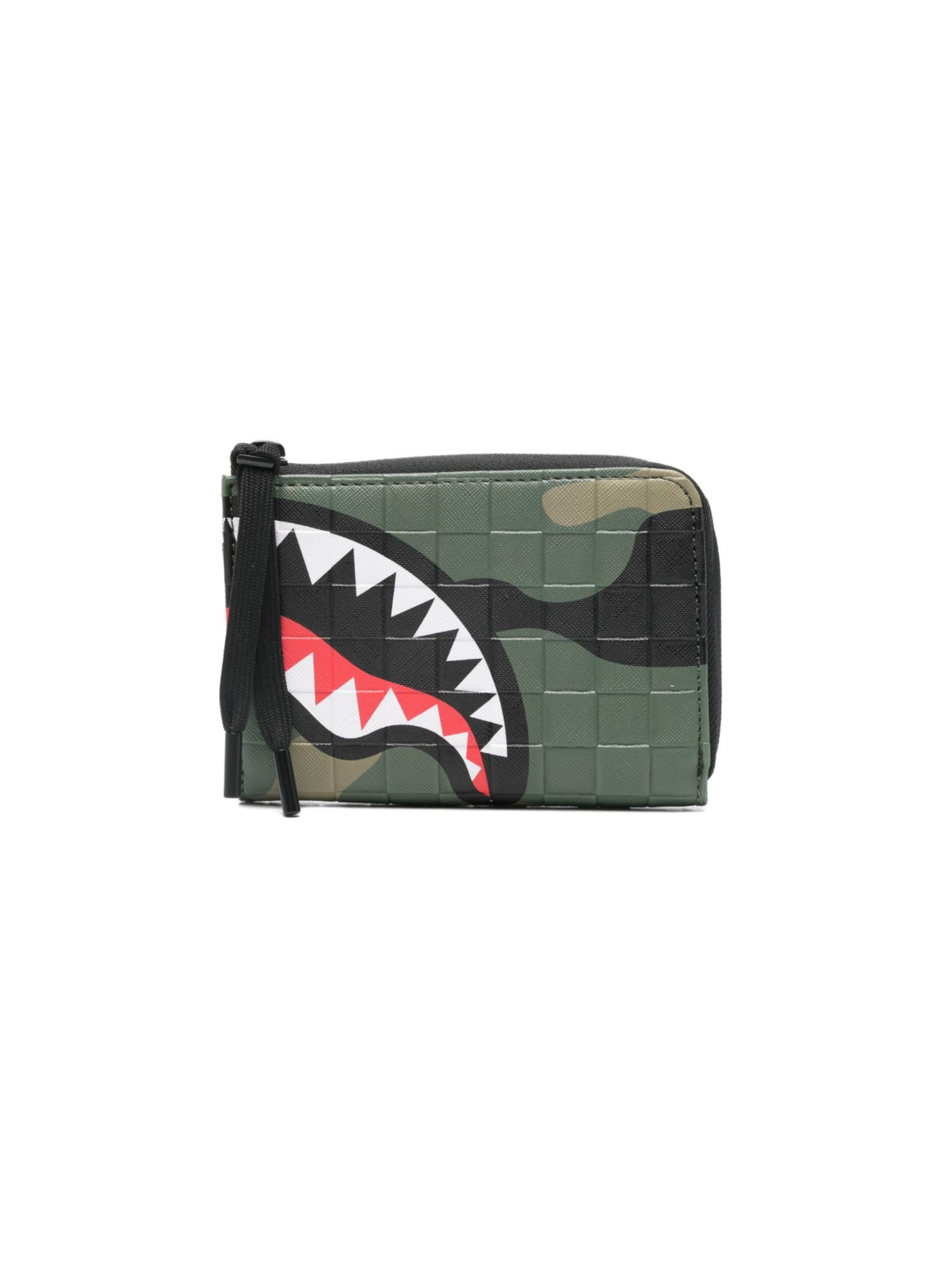 Portafoglio per bambino Sprayground Kid verde con motivo squalo 910W8268 NSZ SPRAYGROUND 