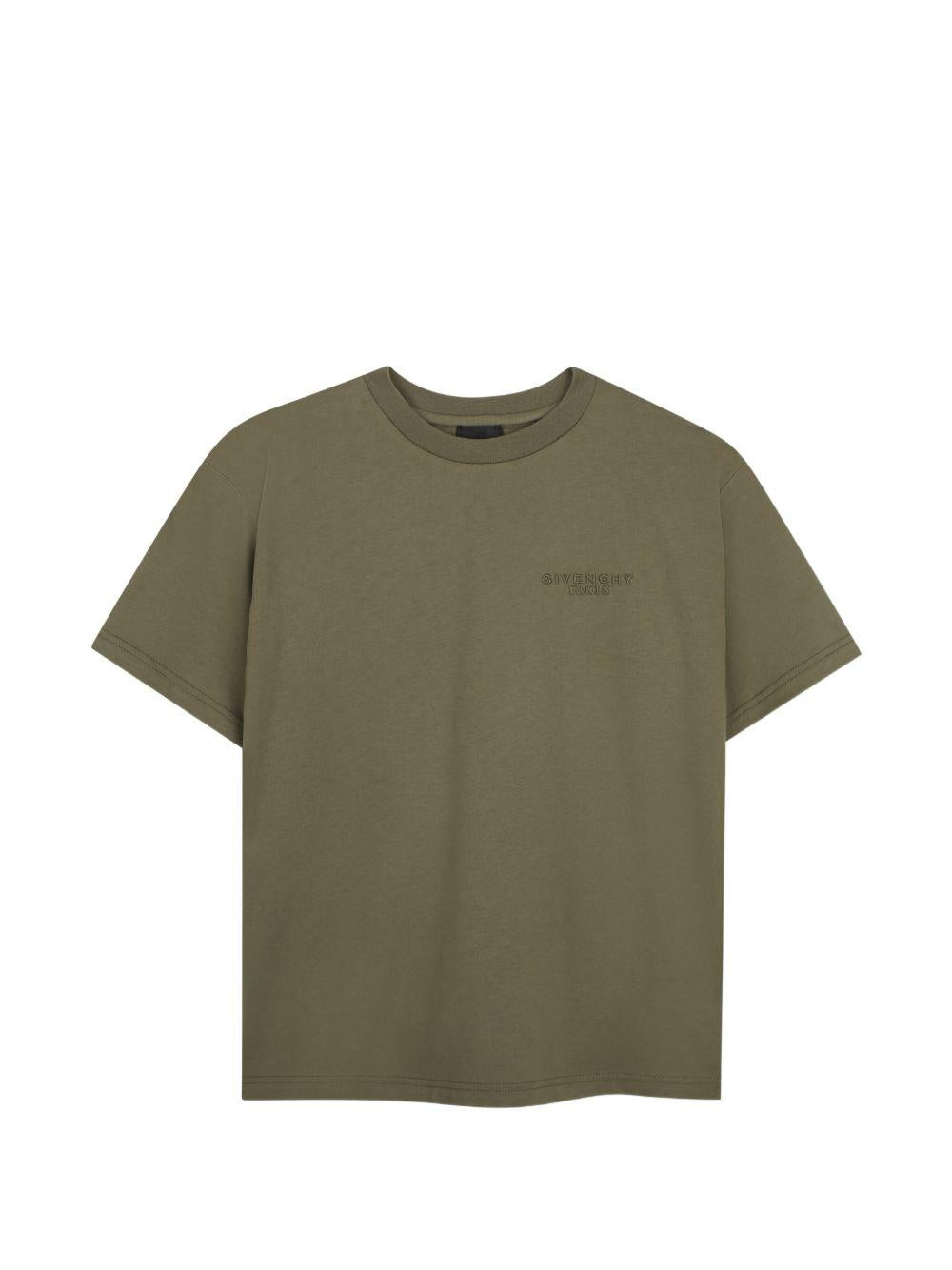 T-shirt per bambino Givenchy Kids verde con logo sul davanti H31344 653 GIVENCHY KIDS 