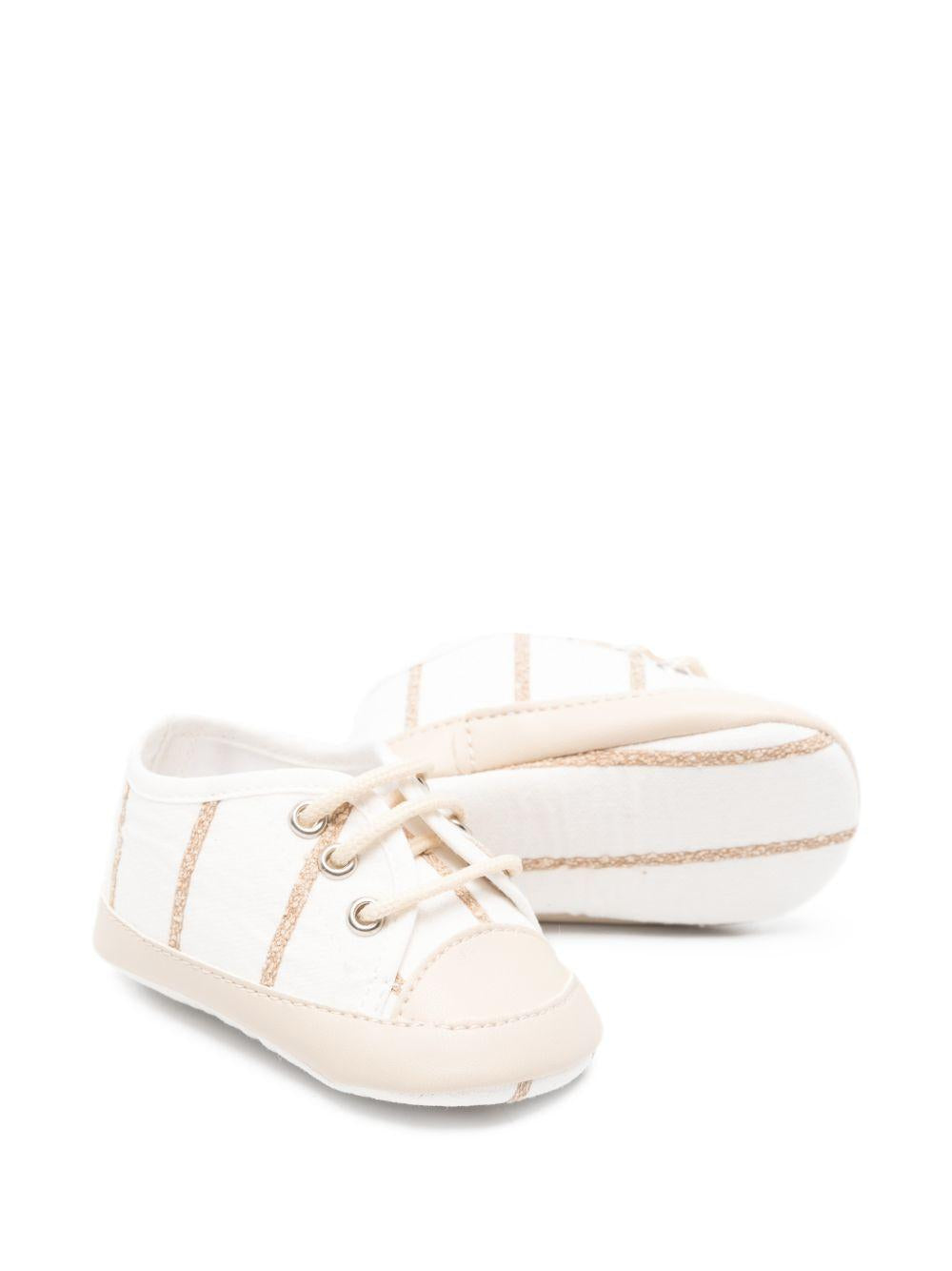 Scarpine primi passi per neonato Colorichiari bianche con dettaglio a righe MN958468 4911 26 COLORICHIARI KIDS 