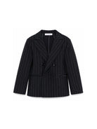 Blazer per bambino Paolo Pecora Kids blu doppiopetto gessato PP4390 BLU PAOLO PECORA KIDS 