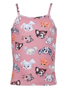 Set canotta e slip per bambina Molo rosa con stampa animali 2W25Q701 9467 MOLO 