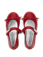 Ballerine per bambina Monnalisa Kids rosso con dettaglio fiocco 8CH015 8786 0043 MONNALISA KIDS 