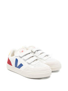 Sneakers V-90 per bambini Veja Kids bianche con chiusure a strappo SX2021511 V-90 WHITE INDIGO PEPPER VEJA KIDS 
