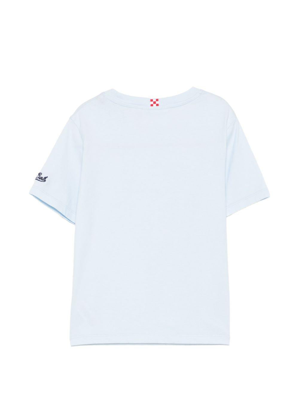 T-shirt per bambino MC2 Saint Barth Kids azzurra con stampa grafica DNV0001 01954L MC2 ST. BARTH KIDS 