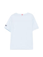 T-shirt per bambino MC2 Saint Barth Kids azzurra con stampa grafica DNV0001 01954L MC2 ST. BARTH KIDS 