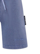 Shorts per bambino John Richmond Junior blu con targhetta con logo e stampa RBP25114BE BLUE MELANGE JOHN RICHMOND JUNIOR 