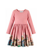 Abito per bambina Molo Kids rosa con stampa grafica animali 2W26E203 5802 MOLO KIDS 