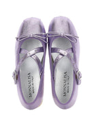 Ballerine per bambina Monnalisa Kids viola con dettaglio fiocco 87H003 8785 0063 MONNALISA KIDS 