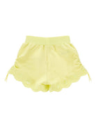 Shorts per bambina Monnalisa giallo con orlo a smerlo 17G401 7014 0014 MONNALISA KIDS 