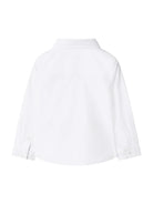 Camicia per neonato Burberry Kids Oxford bianco con bordo a quadri 8121251 A1464 BURBERRY KIDS 