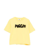 T-shirt per bambina MSGM Kids gialla con applicazione logo S6MSJGTH087 MS009 MSGM KIDS 