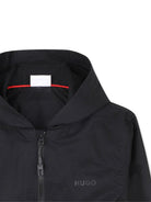 Giubbino per bambino Hugo Kids nero con stampa logo sul davanti G01013 09B Hugo KIDS 