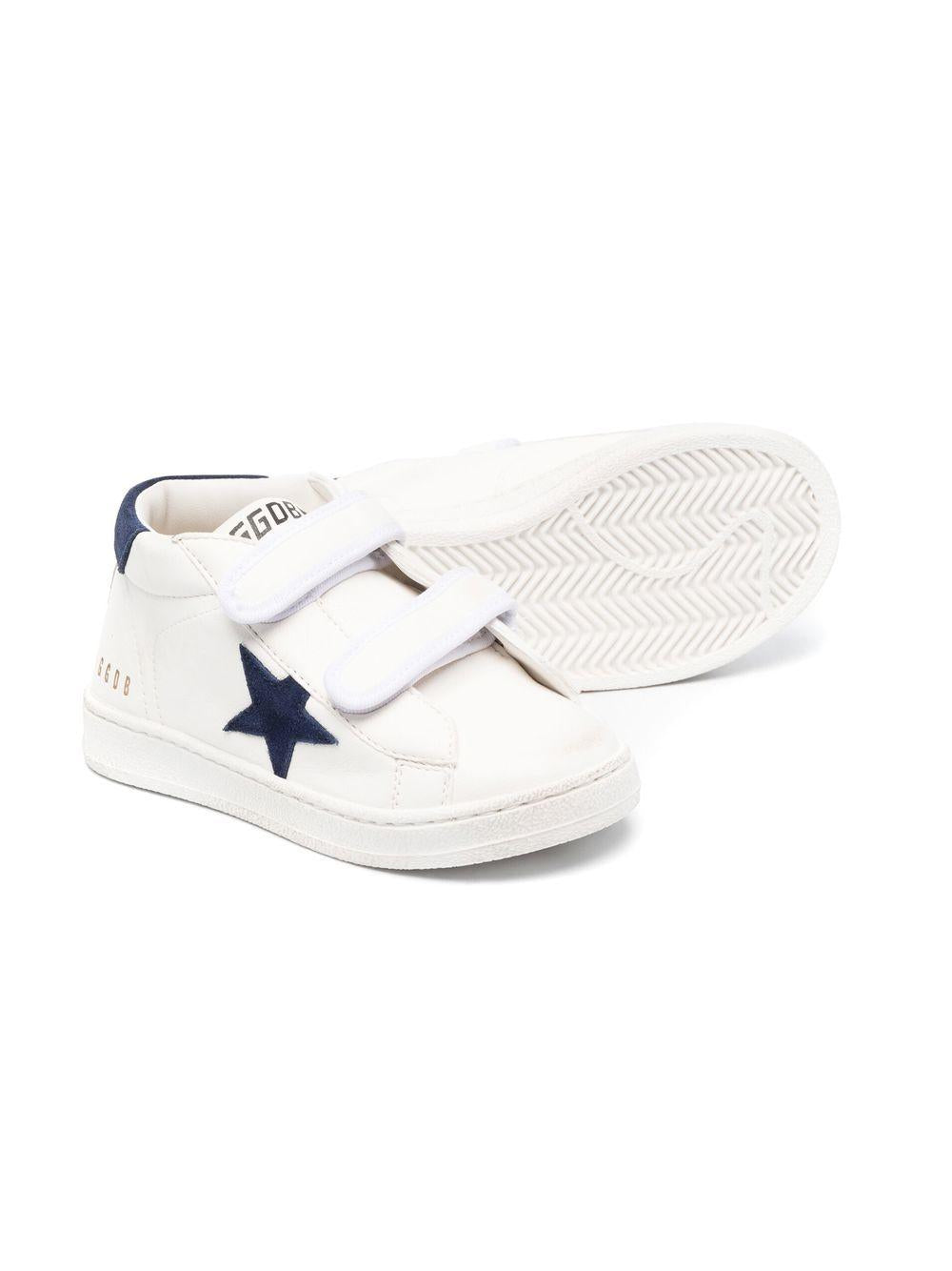 Sneakers per bambini Golden Goose Kids bianche con chiusura a strappo F00386F003322 10357 GOLDEN GOOSE KIDS 