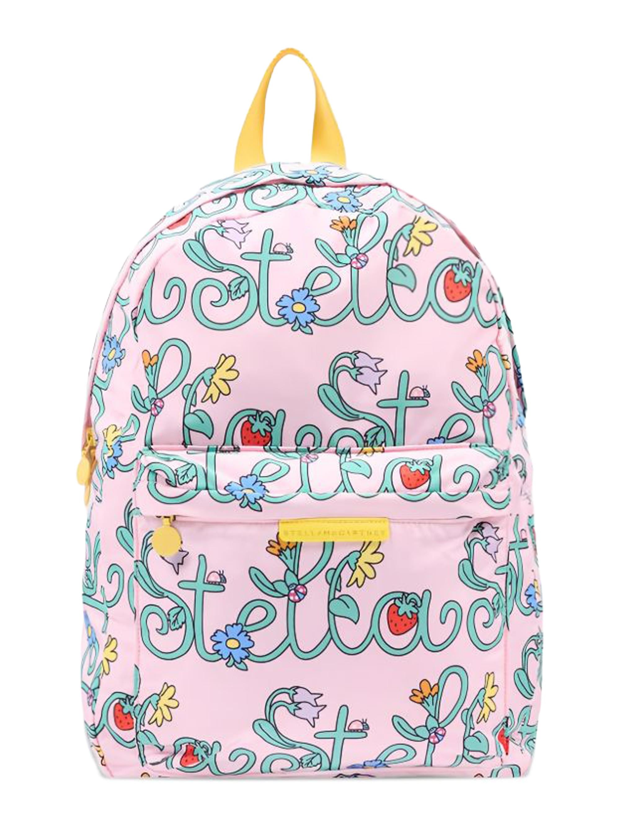 Zaino per bambina Stella McCartney Kids rosa con stampa grafica all-over TY0A08 Z3426 51RMC STELLA McCARTNEY KIDS 