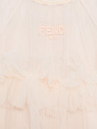 Abito per neonata Fendi Kids rosa con ricamo logo sul davanti BFB600 AEXX F0MXV FENDI KIDS 