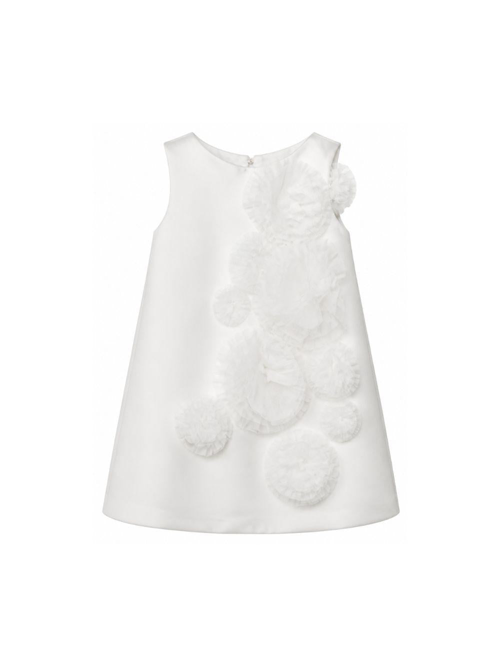 Abito per bambina Elisabetta Franchi La Mia Bambina bianco a trapezio EFAB6560RA016 0000 ElISABETTA FRANCHI KIDS 