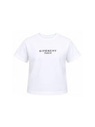 T-shirt per bambina Givenchy Kids bianca con stampa logo sul davanti H31315 10P GIVENCHY KIDS 