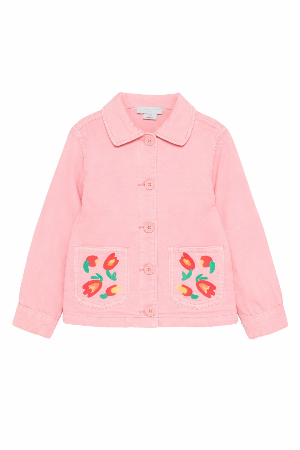 Giacca per bambina Stella McCartney Kids rosa con ricamo a fiori TY2A57 Z0156 509 STELLA McCARTNEY KIDS 