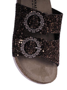 Slippers per bambina Monnalisa marrone con fibbia 87G005 7714 G006 MONNALISA KIDS 