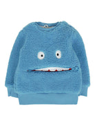 Felpa per neonato Stella McCartney Kids blu con texture teddy in pile TX4570 Z0624 606 STELLA McCARTNEY KIDS 