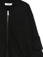 Felpa per bambinao MSGM Kids nera con cerniera F5MSJUBO026 110 MSGM KIDS 