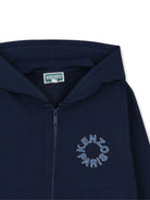 Felpa per bambino Kenzo Kids blu con stampa logo sul petto K61691 84N KENZO KIDS 