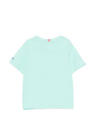 T-shirt per bambino MC2 Saint Barth Kids azzurra con ricamo sul davanti EDD0001 01946L MC2 ST. BARTH KIDS 