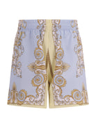 Shorts per neonato Versace Kids bianco con decorazioni oro 10195321A17228 5Y580 VERSACE KIDS 