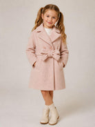 Cappotto per bambina Monnalisa Kids rosa con decorazione con strass 17H111 8036 094F MONNALISA KIDS 