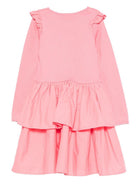 Abito per bambina Molo rosa con volant 2W25E220 8896 MOLO 