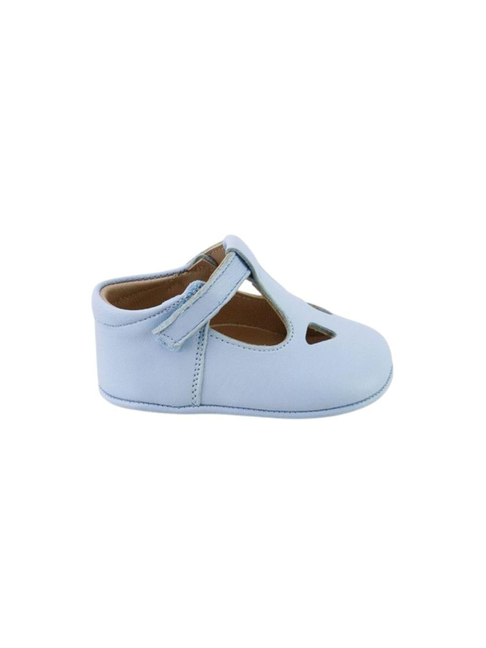Scarpe primi passi per neonati Eli1957 azzurre con design traforato 0375AL CELESTE Eli Kids 