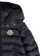 Piumino per neonato Moncler Enfant blu con cappuccio K29511A0000553079 742 MONCLER ENFANT 