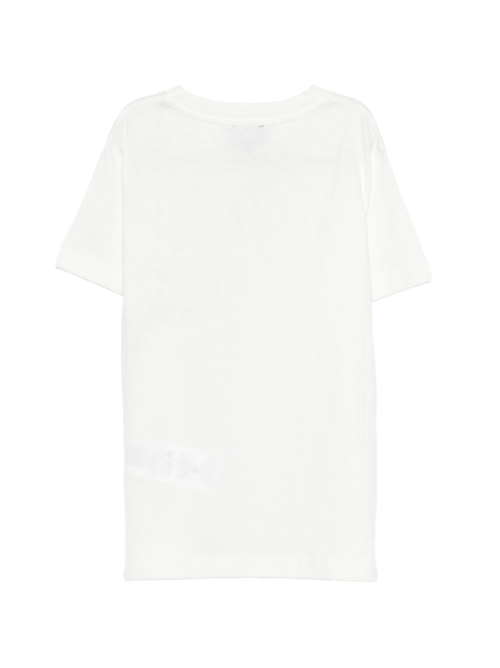 T-shirt per bambino Fay Kids bianca con dettaglio logo colorato FY8P61 Z3708 101AR FAY KIDS 