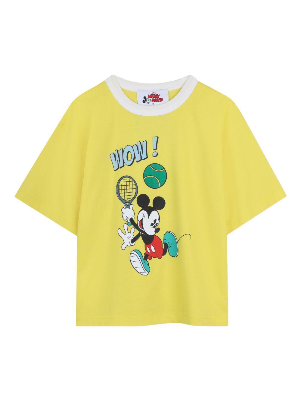 T-shirt per bambino The Marc Jacobs Kids x Disney gialla con stampa Mickey Mouse W60767 538 THE MARC JACOBS KIDS 
