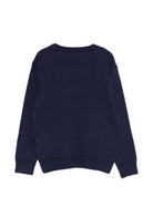 Maglione per bambino Moschino Kids bu con Teddy Bear ricamato sul davanti HXW00JLHE62 40016 MOSCHINO KIDS 