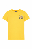 T-shirt per bambini Moschino Kids gialla con dettaglio Teddy Bear HUM05OLAA03 50577 MOSCHINO KIDS 
