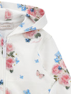 Felpa per neonata Monnalisa bianca con stampa a fiori  all-over 39G801 7003 0099 MONNALISA KIDS 